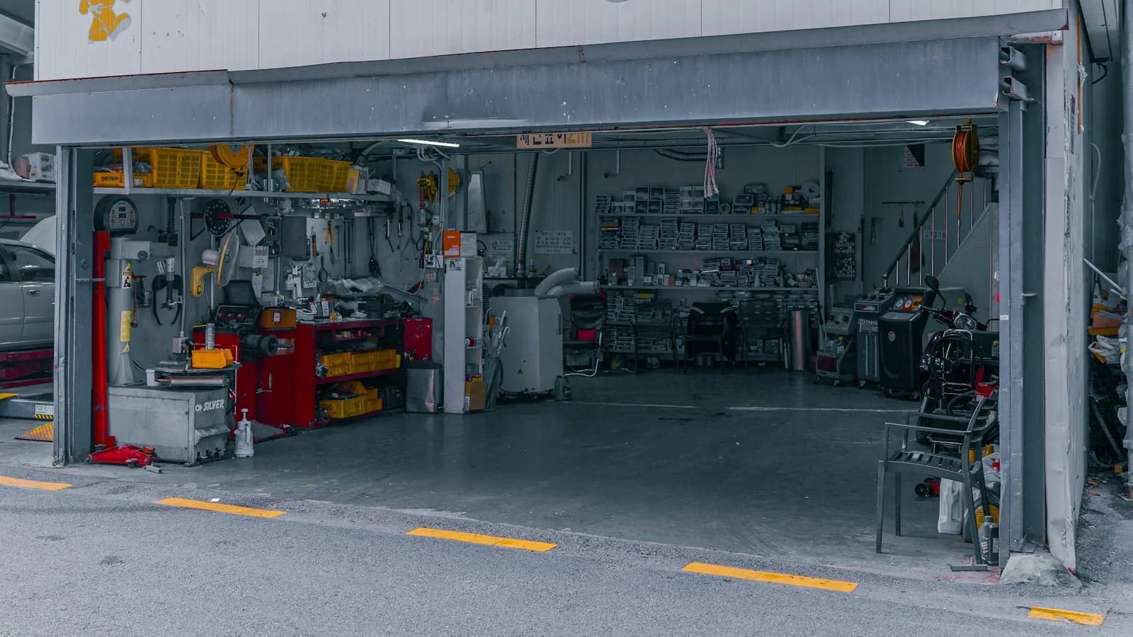 Inside the Brad Ward Motors workshop in Henderson, West Auckland